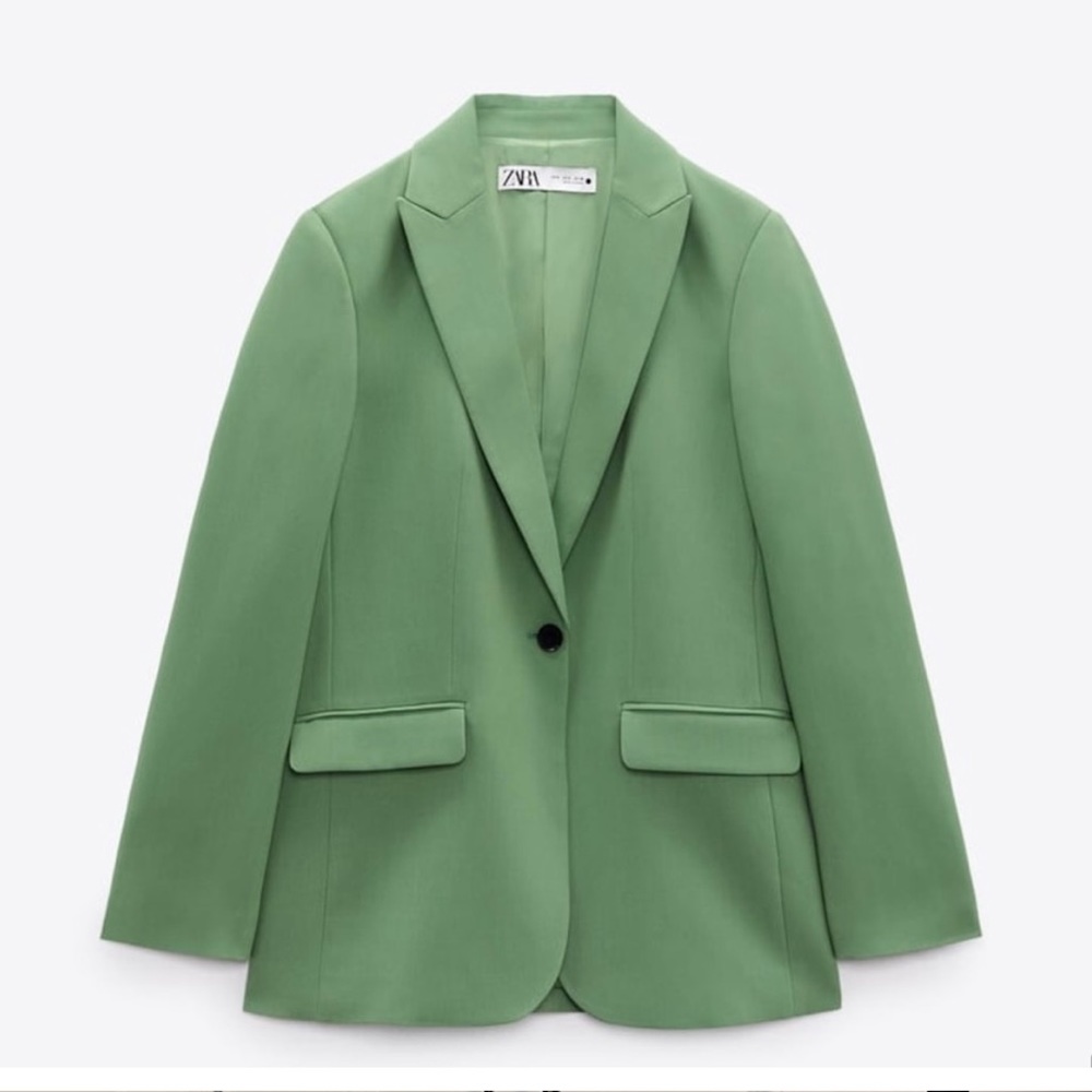 Zara single button blazer